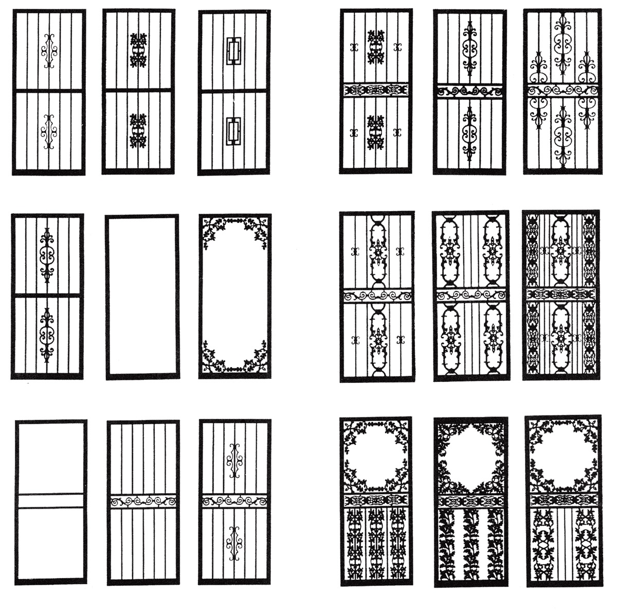  Cửa sắt 4 cánh hoa văn tinh tế